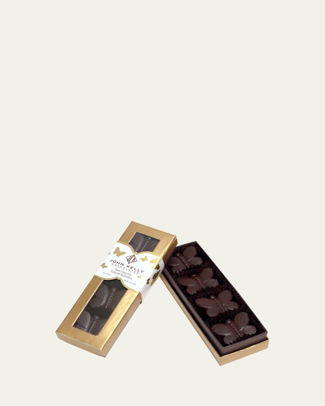 4-Piece Dark Chocolate Butterflies with Caramel Roasted Almonds and Sea Salt
